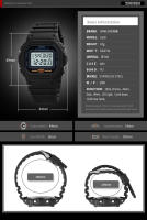 Reloj Digital Para Hombre SKMEI 1628 Estilo Militar Retro Deportivo Impermeable Con Pantalla LED Y Alarmas Resistente Al Choque - details 10