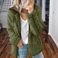 Nueva Chaqueta De Mujer Con Capucha Y Cremallera Abrigo Grueso Y Cálido De Fieltro Sólido Largo Y Suelto Para Invierno Moda Femenina Con Bolsillos Y Cierre De Cremallera - details 10