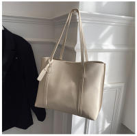 Bolso De Hombro Versátil De Cuero Suave Negro Minimalista Gran Capacidad Bolso De Tote Casual Para Mujer Estilo Inglés - details 21