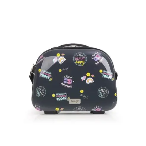 MR. WONDERFUL Smile 91906025-016 Neceser Rígido con Bandolera 35 x 29 x 17 Cm - Adaptable a la Maleta - Nueva Colección - - 1