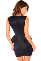Minivestido con peplum e inserciones transparentes marca generica - details 0