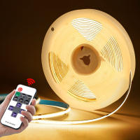 Tira De LED COB Dimmable DC5V USB 2M 3M 5M En Blancos/Cálido Blanco Con Control Remoto RF Para Iluminación Doméstica - details 0
