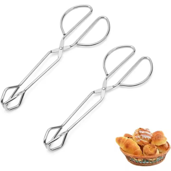 2 Piezas Pinza Barbacoa, 25.3x9.3cm Pinzas para Parrilla, Pinzas para Cocina, Acero Inoxidable, Resistentes al Calor, para Cocinas Familiares, Restaurantes, Hoteles, Barbacoas al Aire Libre - 1