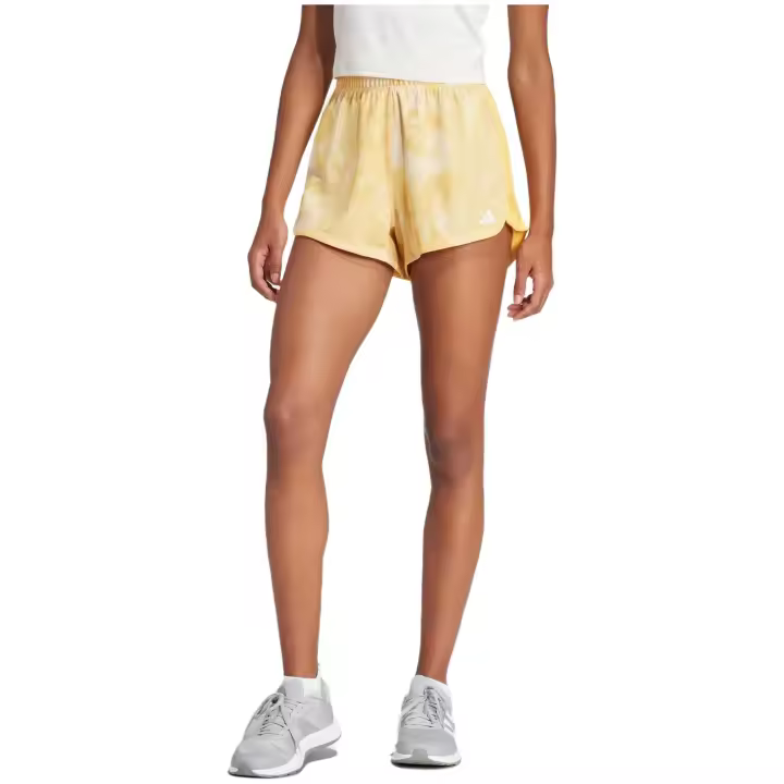 Pantalon Corto Adidas Essentials Aop Flower Tie Dye para mujer en color amarillo - 1