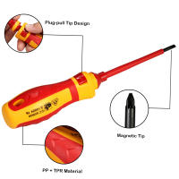 Kit De Herramientas Para Eléctricos 13pcs 1000V Con Destornilladores Aislados Magnéticos Y Bits De Fijación Positiva Phillips Pozidriv Torx - details 3