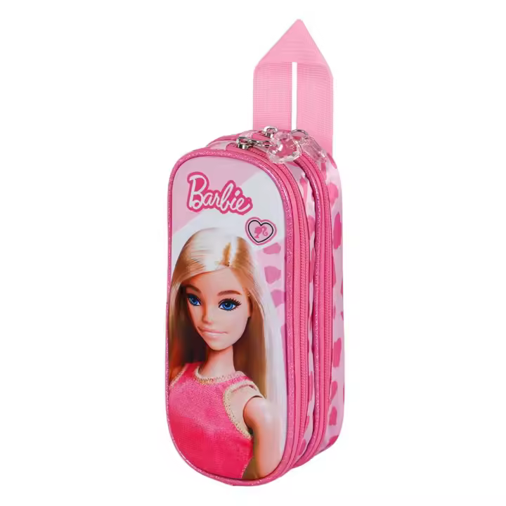 Estuche Portatodo Doble 3D Fashion Barbie Mattel Tamaño 22x10x8cm. KARACTERMANIA - 1
