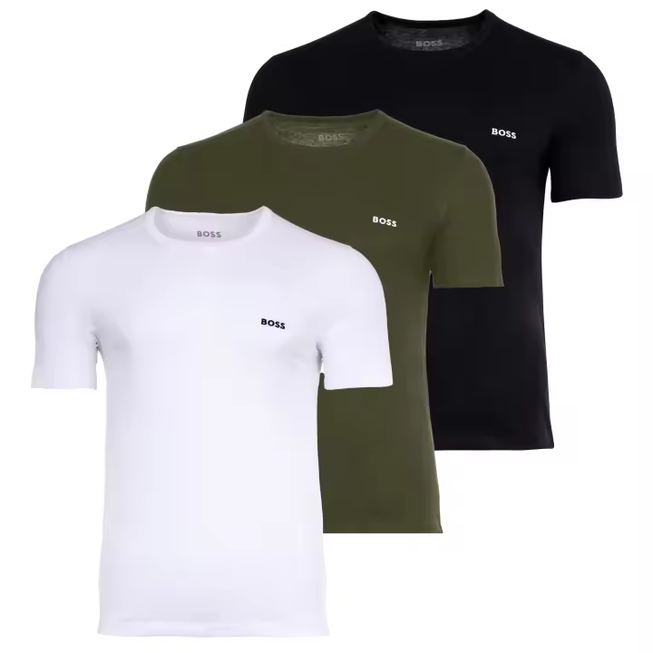 BOSS Camiseta Hombre, lote de 3 - Clásica, cuello redondo, manga corta, algodón T-Shirt RN 3P Classic - 1