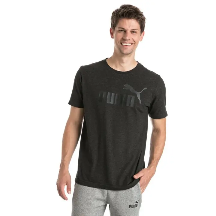 Puma Camiseta Básica Essentials con Logo para Hombre, Color Negro - 1