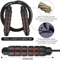 Salto de cuerda, cuerda de velocidad de salto ajustable para deporte, fitness, entrenamiento, crossfit, boxeo, gimnasio (hombres y mujeres) - details 2