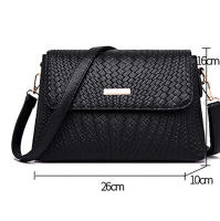 Bolso De Hombro Negro Para Mujer De Cuero PU Color Sólido Bolso Cruzado Mensajero Monedero Mano Bolsos De Moda - details 24