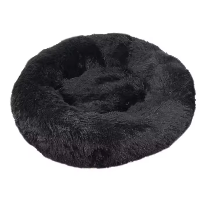 Cama para Gatos, Cojín Esponjoso, Suave y Lavable para Perros y Gatos (Negro, 40 cm), Sunny - 1