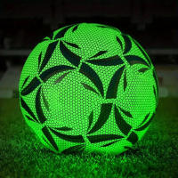 1 Pc Balón De Fútbol LED Reflectante Para Entrenamiento Adultos Material PVC Luminoso Y Fluorescente Sin Inflar - details 2
