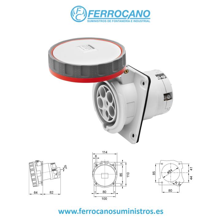 Base Bipolare 4 Uscite t/tl 10/16A 250V Quadrata Colore Bianco Solera 8104 | Leroy Merlin