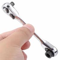 Mini Llave De Treble 1/4 Con Cierre Ratchet Doble Final Herramienta De Reparación De Mano Con Torque Hexagonal Y Destornillador Set 2-en-1 - details 7