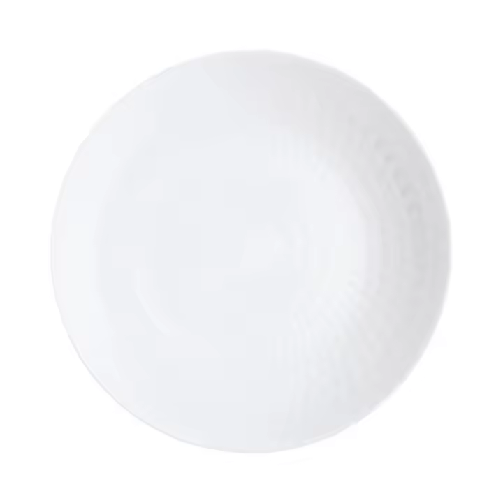 Luminarc Pampille Blanco Plato Hondo Vidrio Templado Extra Resistente 20cm Reciclable Ecológico Saludable - 1