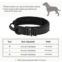 Collar Táctico Para Perros De Medio Y Gran Tamaño Con Hebilla De Metal Y Nylon Transpirable Para Entrenamiento Al Aire Libre - details 1