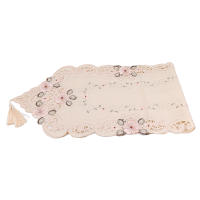 Mantel Rectangular Bordado Con Flores Huecas Pastoral Tapete De Mesa De Tela De Poliéster Y Algodón Impermeable Y Resistente Al Aceite Para Hogar Y Bodas - details 9