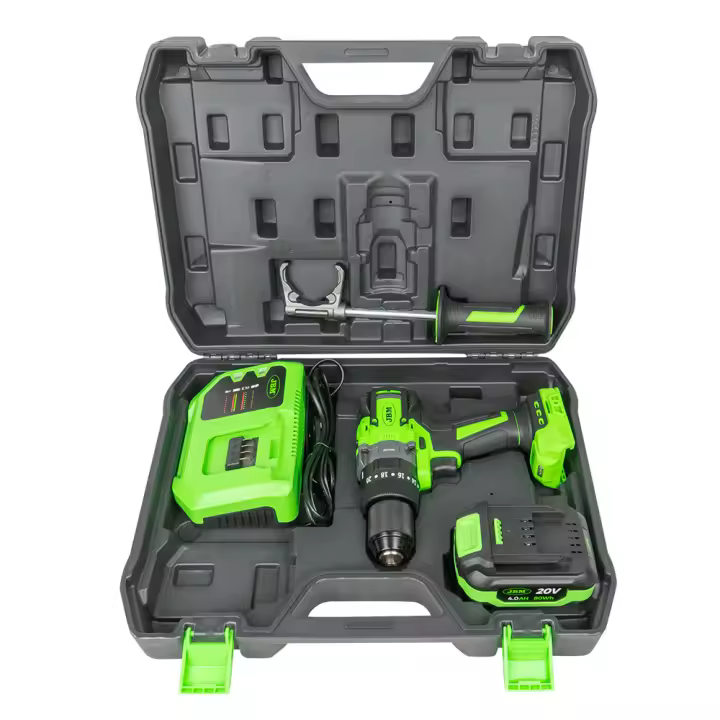 JBM 60047C TALADRO PERCUTOR 2 VELOCIDADES A BATERÍA CON MALETÍN - 1