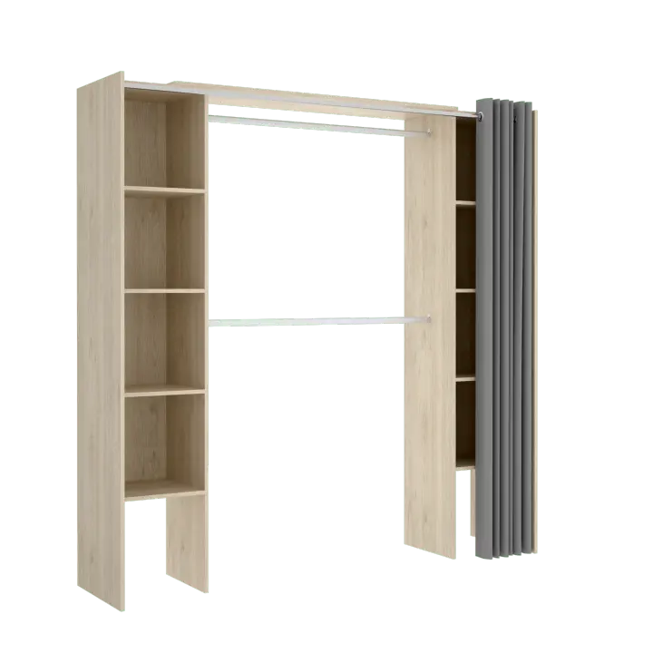 Kit Vestidor Rincón Suit Blanco - Armario Compacto 185,5x79,4x88,4 cm Armario para dormitorio - Fabricado en España - Melamina Alta calidad - Somnia Descanso - 1