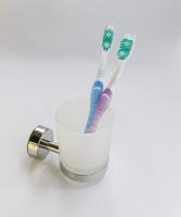 Soporte para Soporte de Dientes de Parado, Vaso de Vidrio Esmerilado de Acero Inoxidable 18/10, Autoadhesivo 3M O Montaje con Tornillo, Hecho Pulido, Fabricado EN LA UE, 20 Y - details 0