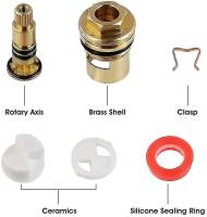 2 Unidades de Disco de Cerámica, cartuchos de Cerámica, reemplazo universal para Grifo de Laton 20 muesca x 53mm reemplazo para Cocina, Baño - details 0
