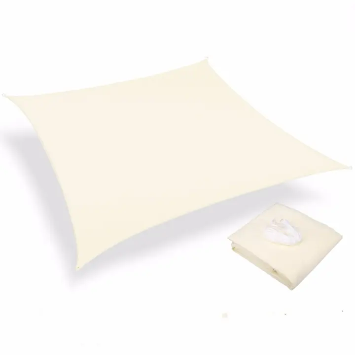 Vela de Sombra Rectangular Impermeable de 2x3m, Tela de Sombra Impermeable para jardín y Terraza, protección UV, Blanco Lechoso - 1