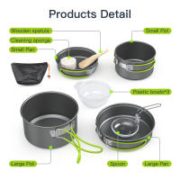 Juego De Cocina Para Camping Aluminio Portátil Utensilios De Mesa Al Aire Libre Set De Cocina BBQ Picnic Equipamiento De Hiking - details 6