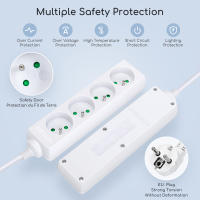 Aigostar  Regleta de 4 enchufes 16A 2P+T con cable de 1,5/3/5 metros y. Color blanco - details 1