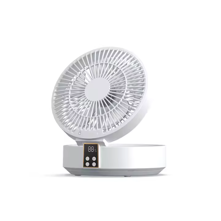 Ventilador de Mesa, USB Recargable Potente Silencioso Ventiladores, con Mando a Distancia, Pantalla LED, Rotación de 120°Oscilante, 3 Velocidades, Ventilador Portátil para Oficina, Dormitorio, Camping - 1