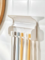 Soporte De Dientes Para El Muro De Plástico Blanco Para El Hogar 6 Dientes Adecuado Para Baño RV Armario Almacenamiento - details 8