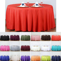 Mantel De Seda Redonda En Color Sólido Con Borde Hemizado Para Bodas Fiestas Restaurante Banquete Decoración De Mesa - details 18