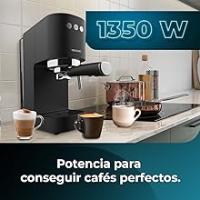 Cafetera Express Cecotec Cafelizzia Fast 1350 W, Thermoblock, ForceAroma de 20 bares, Vaporizador Orientable, Brazo Doble, Bandeja Calienta Tazas, Depósito de Agua Extraíble, Color Negro - details 1