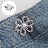Botones De Metal Hueco Para Ajuste De Cintura De Jeans Para Mujer Botones Combinados Para Pantalones Anchos-a-Narrow - details 7