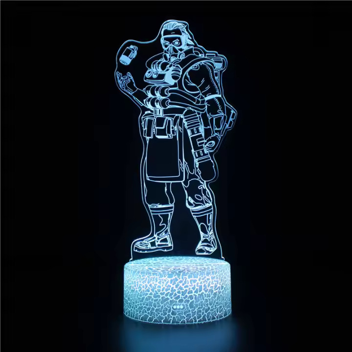 Lámpara De Noche LED 3D Anime APEX Legends Hero Red Dead Redemption 2 Figura Con Ilusión De Luz Roja Para Niños Regalos De Iluminación De Ambiente - 1