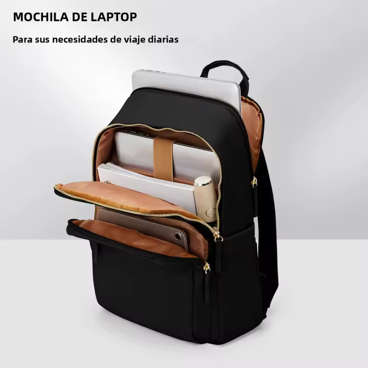 Mochila Estilosa Para Mujeres Y Niñas Con Bolso Integrado Mochila De Viaje Para Estudiantes De Universidad Y Escuela Con Capa De Computadora Mochila Durable De Nylon - 1