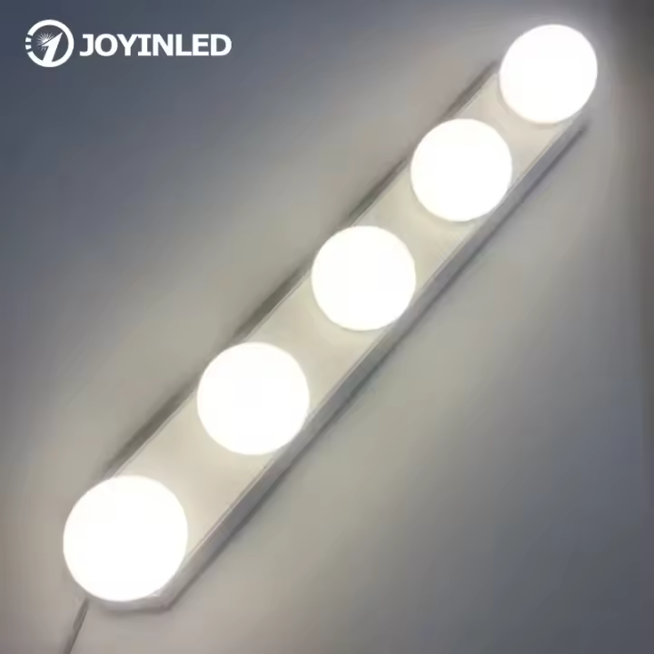 Luz De Espejo De Maquillaje LED Ajustable Con 5 Bombillas Y 3 Modos De Color USB Instalación Adhesiva Para Baño Y Dormitorio - 1