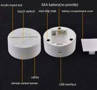 Lámpara De Noche LED 3D Soñador Con Control Remoto 16 Colores Cambiando Regalo Para Niñas Decoración De Habitación Luz De Mesa Al Lado Cama - details 6