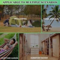 Hamaca de exterior, columpio antivuelco para jardín con cuerda, cómoda y transpirable, adecuada para interior/camping/terraza, (verde) - details 2
