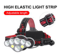 Lámpara Frontal Recargable Con 8 LED Y Luz Roja USB Para Correr Cazar Caminar Y Acampar Con 8 Modos De Iluminación - details 7