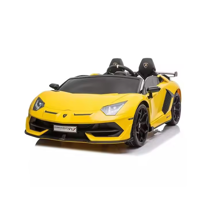 Lamborghini Aventador 24v DRIFT y MP4, coche eléctrico para 2 niños con ruedas de goma, asiento de polipiel, coche deportivo infantil XXL con derrape DRIFT, coche eléctrico infantil con batería de 24v, batería extraíble, luces, pantalla MP4, y mando - 1