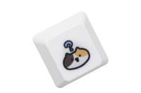 Keycap De Gato Calico Lindo Para Teclado Mecánico De Juego Con Estilo Meme Color Naranja Blanco Negro Subido Por Dye Compatible Con Stems MX - details 16