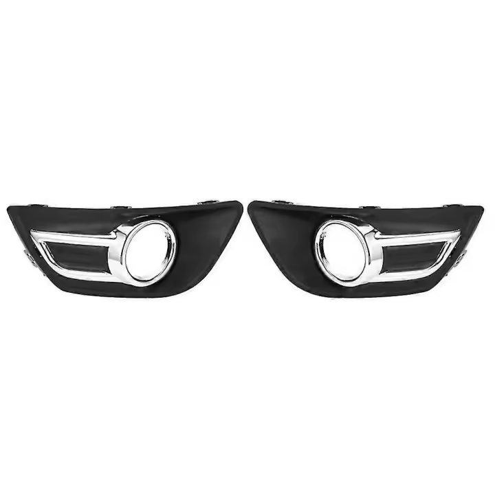 1 Pair For C4 C-quatre 2008-2011 Chrome Front Bumper Fog Lamp Light Cover Front Fog Lamp - 1