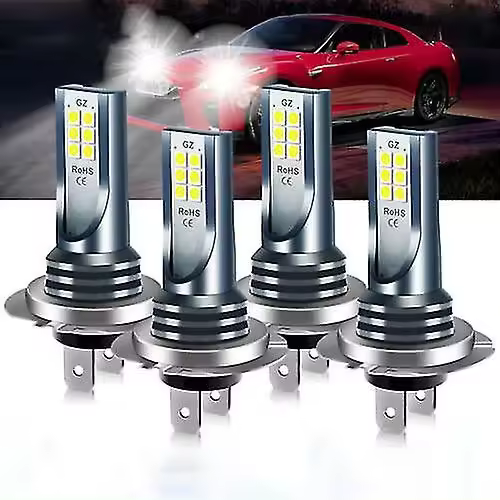 4x H7 LED Tombilla Headlight Kit de Alta Baja haz 220W 60000lm Super Brillante 6000K Blanco Ty - 1