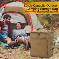 Bolsa De Almacenamiento Grande Para Camping Con Red Superior Y Bolsillo Organizador De Cocina Y Utensilios De Mesa Para Exteriores - details 5