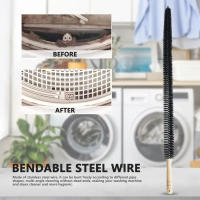 Cepillo De Limpieza Para Radiador Y Máquina De Lavar Cepillo Flexible De Níquel Para Ventilador De Secadora Herramientas De Limpieza Doméstica Ecológicas Con Mango De Madera - details 4