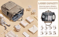 Mochila De Diaper Grande Para Bebés Niños Y Niñas Multifuncional Impermeable Estilosa Para Viajes Bolsa De Bebé Para Madres Y Padres Maternidad - details 3