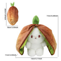 Juguete De Peluche Kawaii Con Diseño De Zorro Reversible Frutas Y Verduras Juguetes Para Niños Regalo De Cumpleaños Con Cierre De Cremallera - details 7