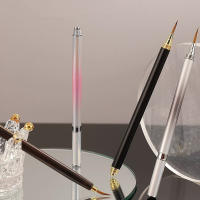 Cepillo De Uñas Con Mango De Metal Cabello De Mink Para Manicura Y Dibujos Con Gel UV Herramientas De Uñas Para Salon - details 0