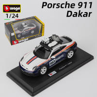 Modelo De Coche De Aleación Bburago 1:24 Porsche 911 Dakar Juguete De Carreras a Escala Regalo Para Colección Vehículo Diecast Sin Batería Metal - details 0