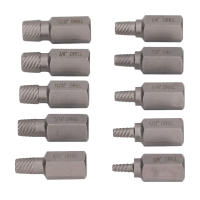 Juego De 10 Piezas De Extractores De Tornillos Dañados Con Bit De Taladro Cabeza Hexagonal Multi Esplín Herramienta De Remoción De Tornillos Y Tornillos De Espiral Izquierda - details 9